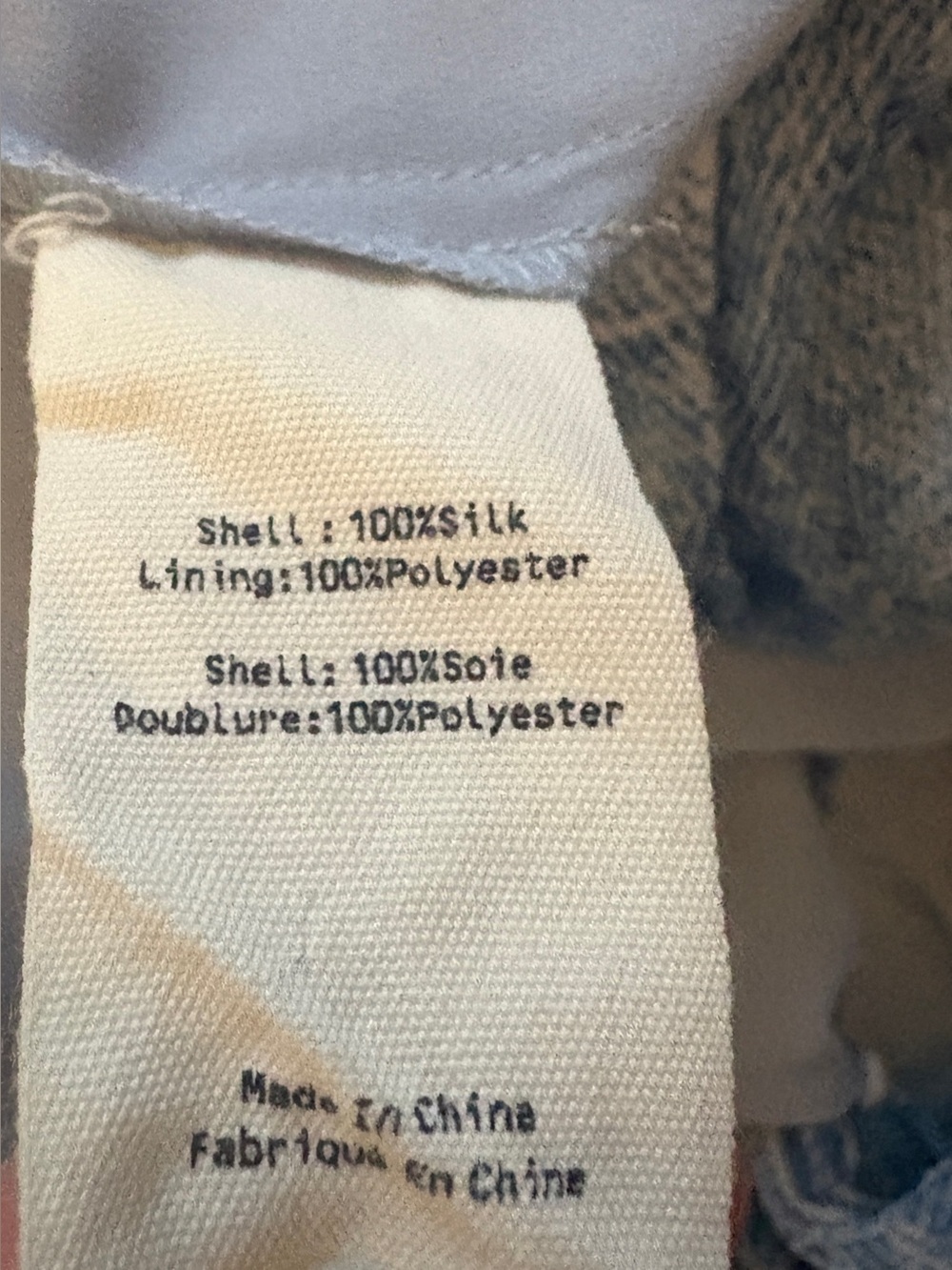 L'Agence Leonie Silk Off-The-Shoulder Dress Denim Print Small Read Flaws (pics) - Picture 4 of 10